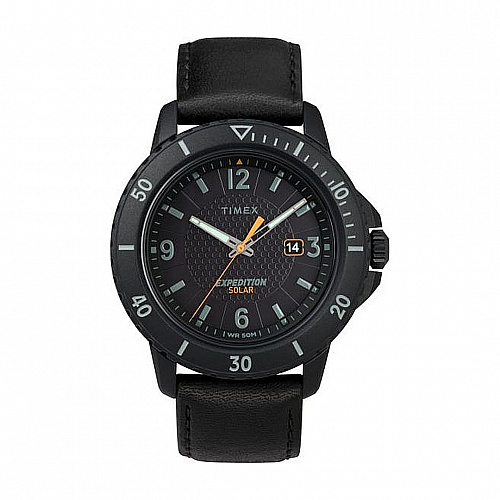 Expedition Gallatin Solar 44mm Leather Strap - Black